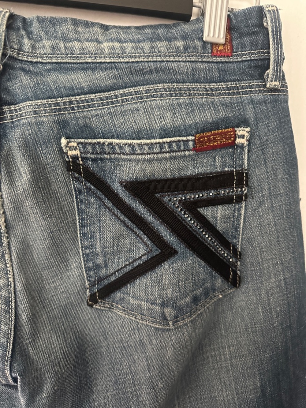7 For All Mankind Flynt Bootcut Denim Y2K Jeans - Picture 6 of 8